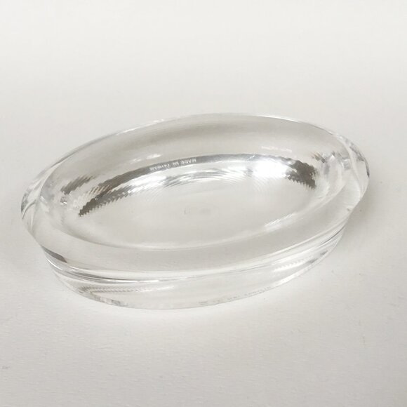 Acrylic Oval Tai Mei Ribbed Thick Chunky Trinket Soap Dish - Picture 2 of 7